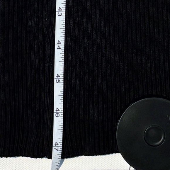 Cult Gaia Enzo Ribbed Knit Maxi Dress cut out halter long sleeve black L - Picture 13 of 16